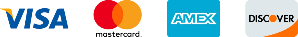 Visa, Mastercard, American Express y Discover